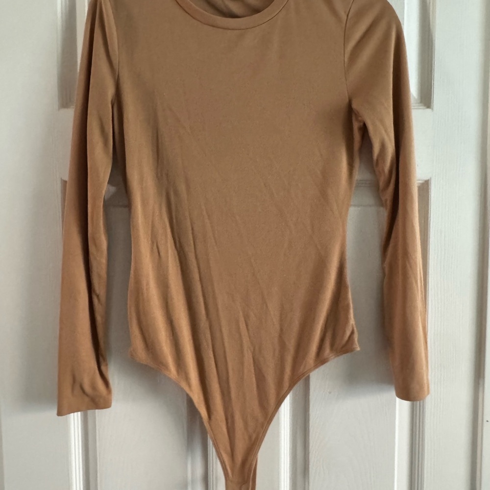 Elodie Camel Long Sleeve Bodysuit